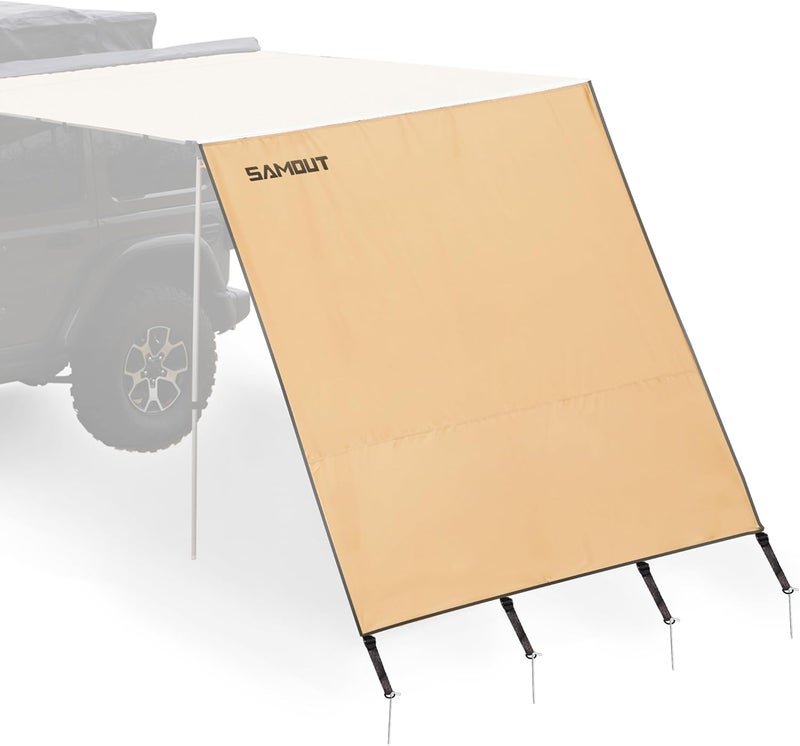 SAMOUT Awning Wall 8.2FT x 8.5FT Multi-Side Universal Awning Extension Waterproof Ripstop UV-Resistant for Windbreak & Sun Shade - Image 1